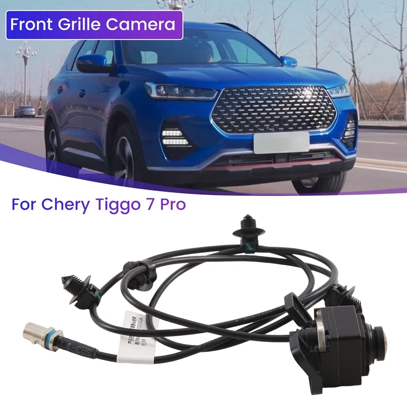 

1 PCS 704000434AA Car Front Camera Front Grille Black ABS Automotive Supplies For Chery Tiggo 7 Pro