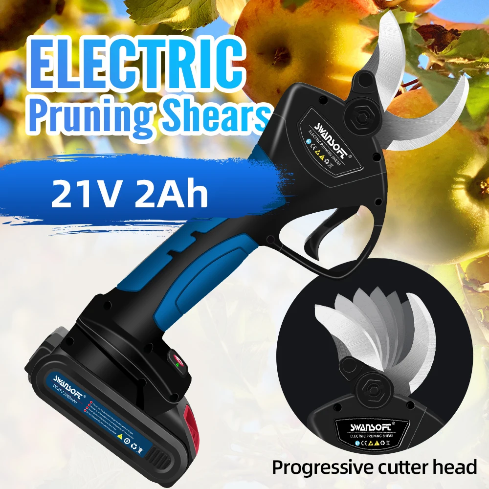 SWANSOFT 8605 Pruner Garden Tools Electric Shears Cutting Wooden Branches 40mm Lithium Battery 2