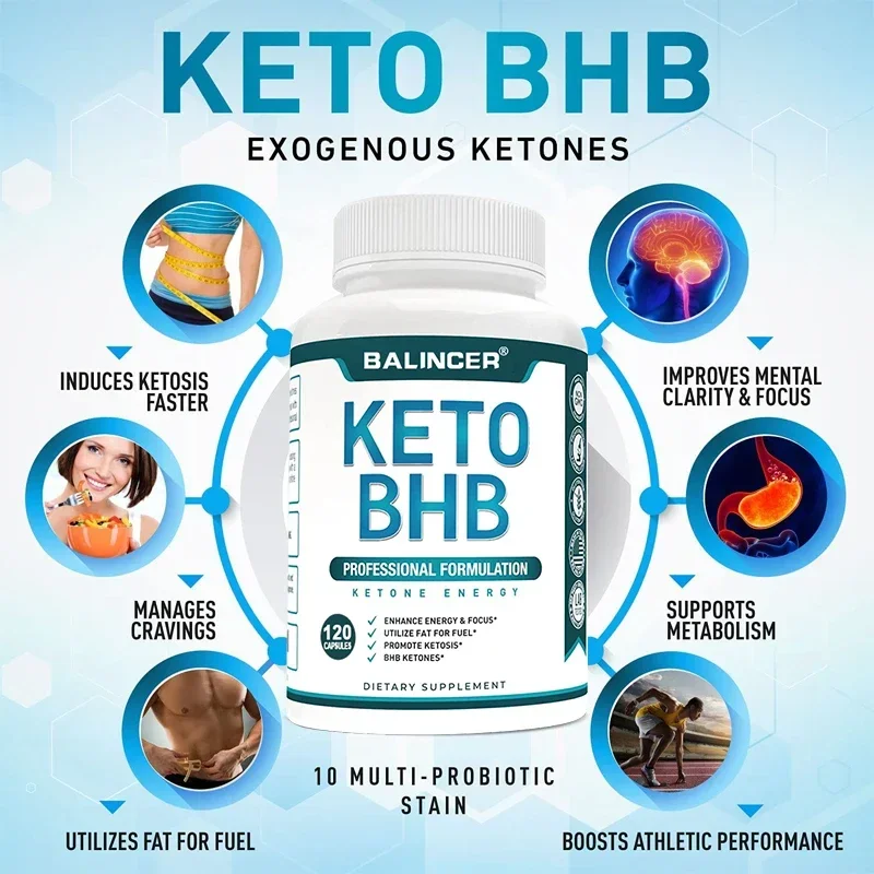 Keto Fat Burning Capsules Helps with Healthy Digestion Burns Fat Reduces Appetite Boosts Metabolism and Improves Immunity