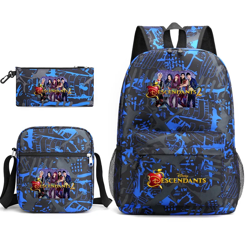 Disney Descendants リュック 3点セット 3pcs Disney Descendants Bookbag Kids Backpack Student Boys