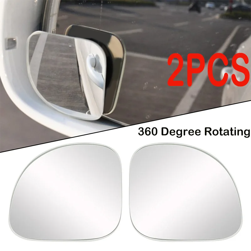 

2Pcs Car Mirror HD Mirror Blind Spot Auto Rearview Mirror 360 Degree Rotating Wide Angle Vehicle Parking Rimless Mirrors Convex