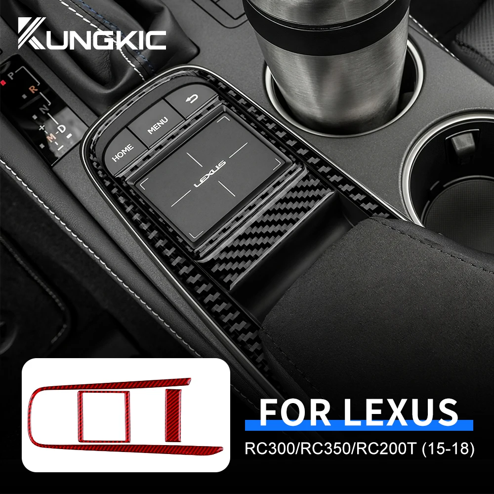 

Настоящая мягкая наклейка из углеродного волокна для Lexus RC300, RC350, RC200T, 2015, 2016, 2017, 2018, передаточное управление навигацией, аксессуары для интерьера