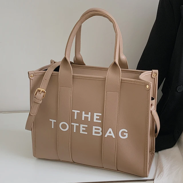 Luxury women's bags - Beige printed tote bag