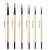 6/24pcs Artist Paint Brushes Set Round Flat Angled Filbert Nylon Hair Tips Watercolor Paint Brush for Acrylic Watercolor Gouache 2
