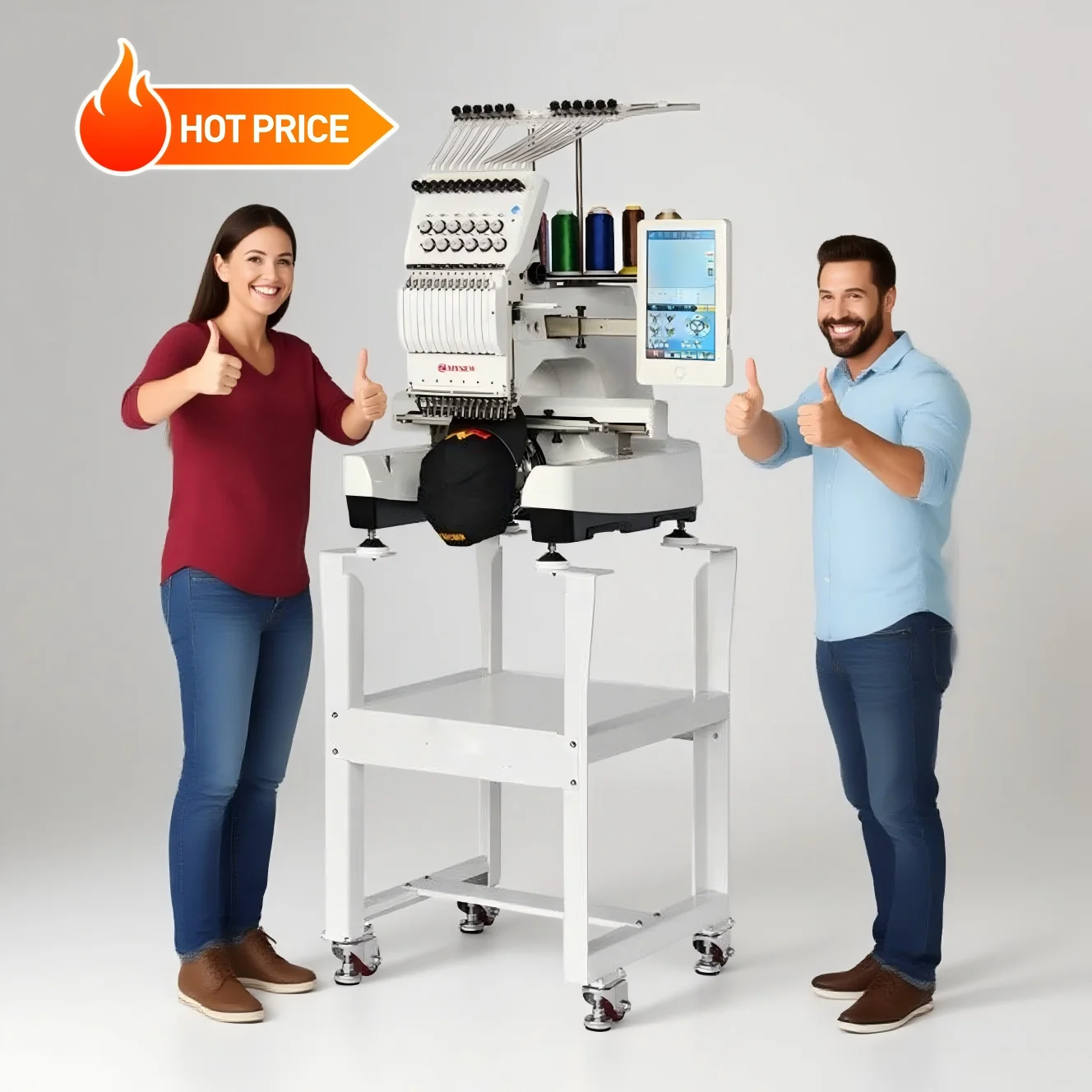 MYSEW MFS1200 단일 헤드 컴퓨터 1200rpm 12바늘 컴퓨터화된 모자 로고 티셔츠 산업용 자수 기계 판매