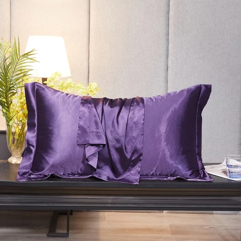 1PCS 100% Pure Silk Pillowcase Queen King Size for Hotel Home Soft Healthy Cushion Cover Silk Pillowcase Pillow Case 48*74CM
