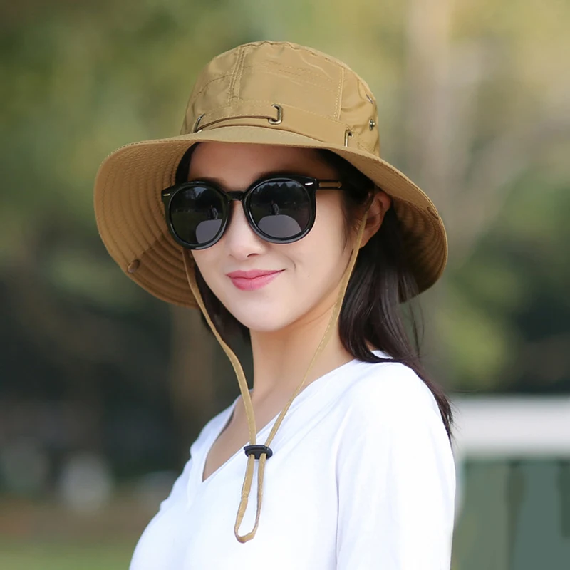 남녀공용 자외선 차단 넓은 챙 버킷 모자, UV 차단, 방수 파나마 모자, 남성 밥 사냥 태양 어부 모자, 여름