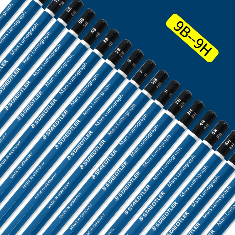 3pcs STAEDTLER 100 Blue Pencil Drawing Sketching Pencil Art Supplies School Stationery Supplies 6