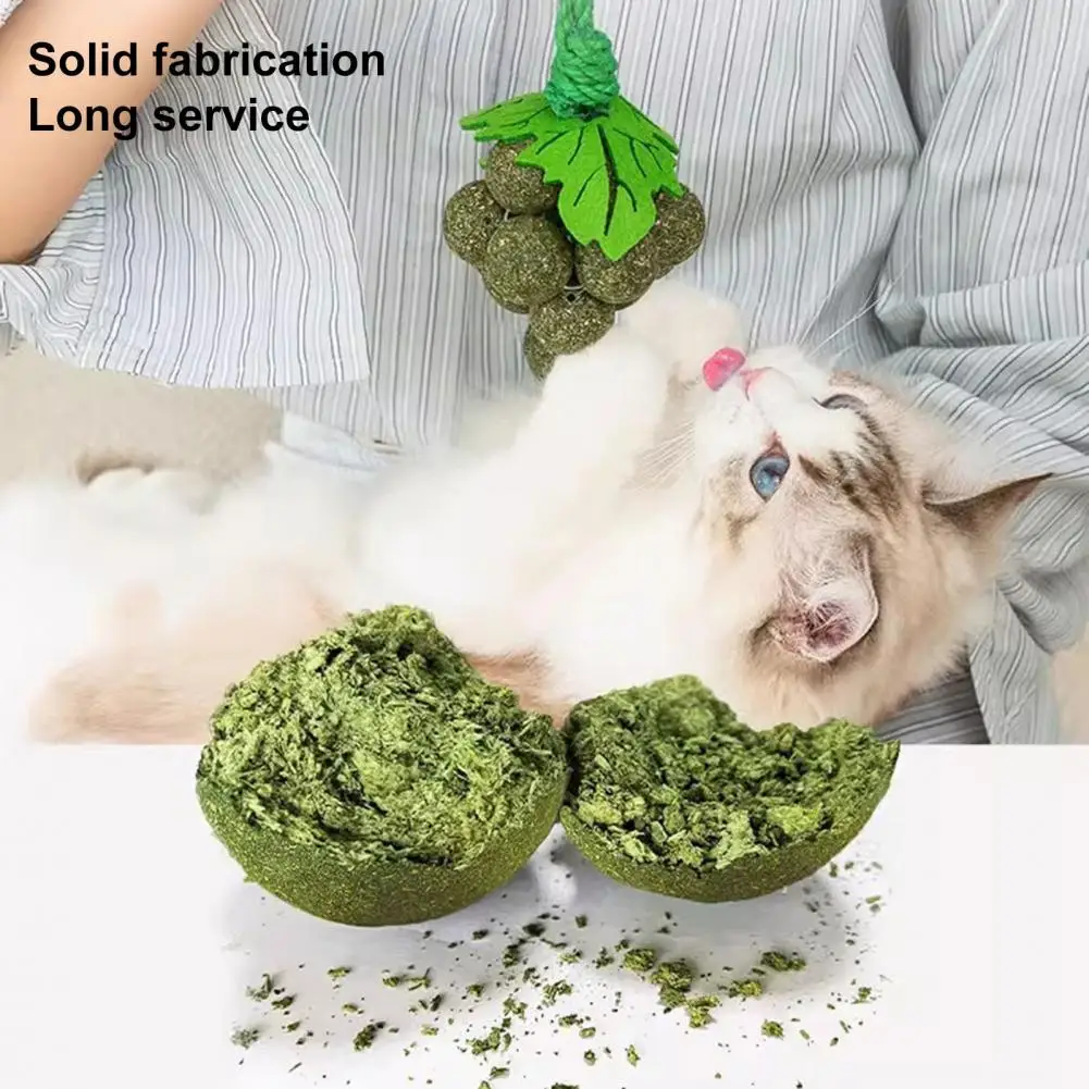 

Мяч для кошачьей мяты, игрушка для кошек, съедобный мяч для кошачьей мяты, безопасная игрушка для здоровых зубов для кошек, Успокаивающая игра для укусов