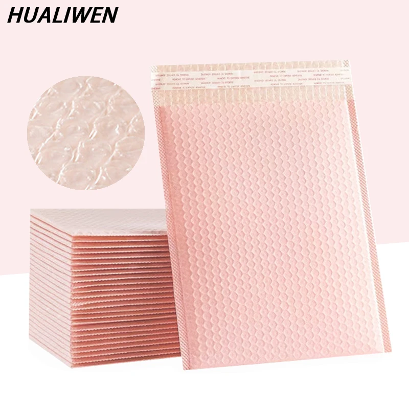 10pcs Light Pink Poly Bubble Mailer Bags Envelope Fill Self Sealing