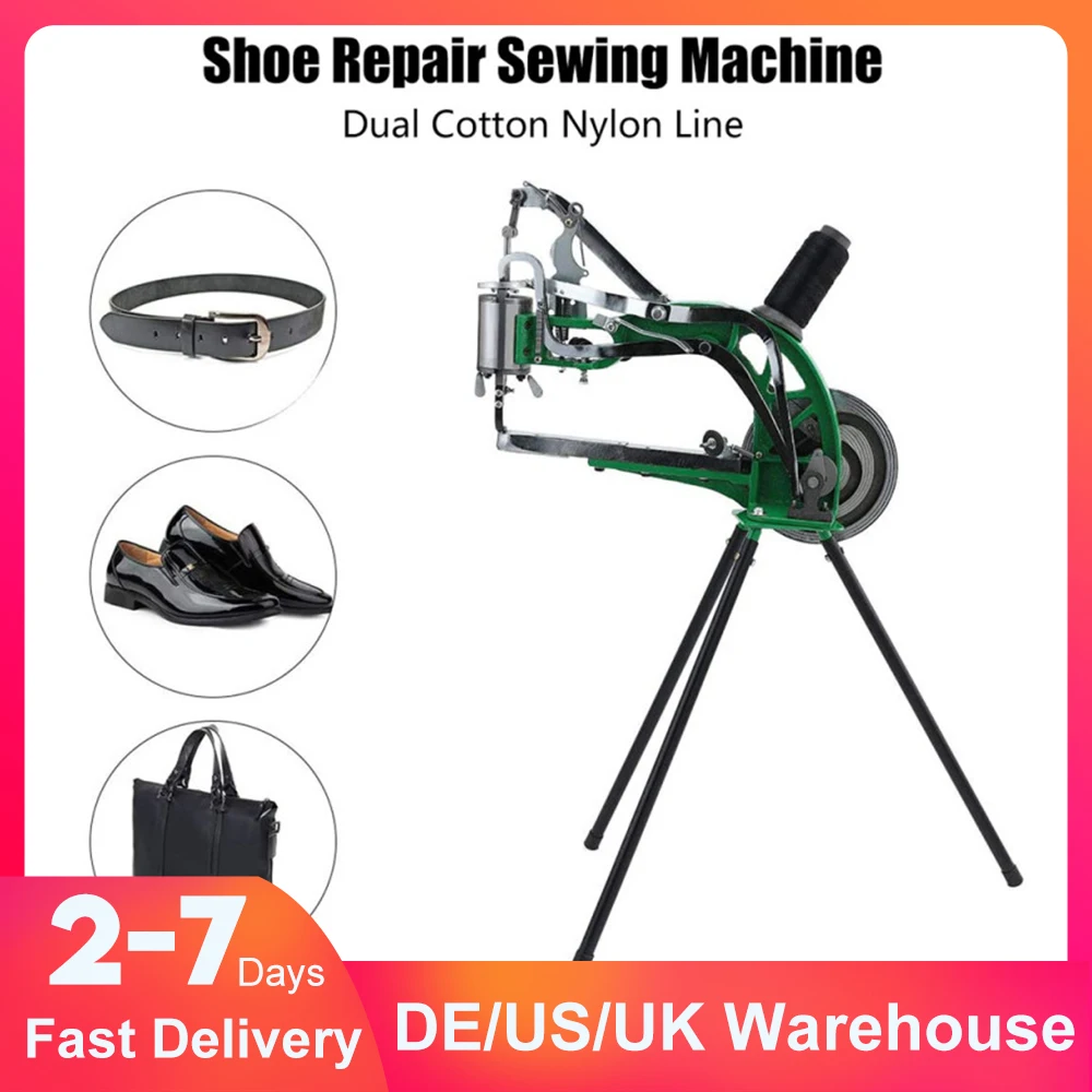 

VOGVIGO Hand Machine Cobbler Shoe Repair Machine Manual Shoe Mending Dual Cotton Nylon Line Shoe Sewing Machine For Shoes Bags