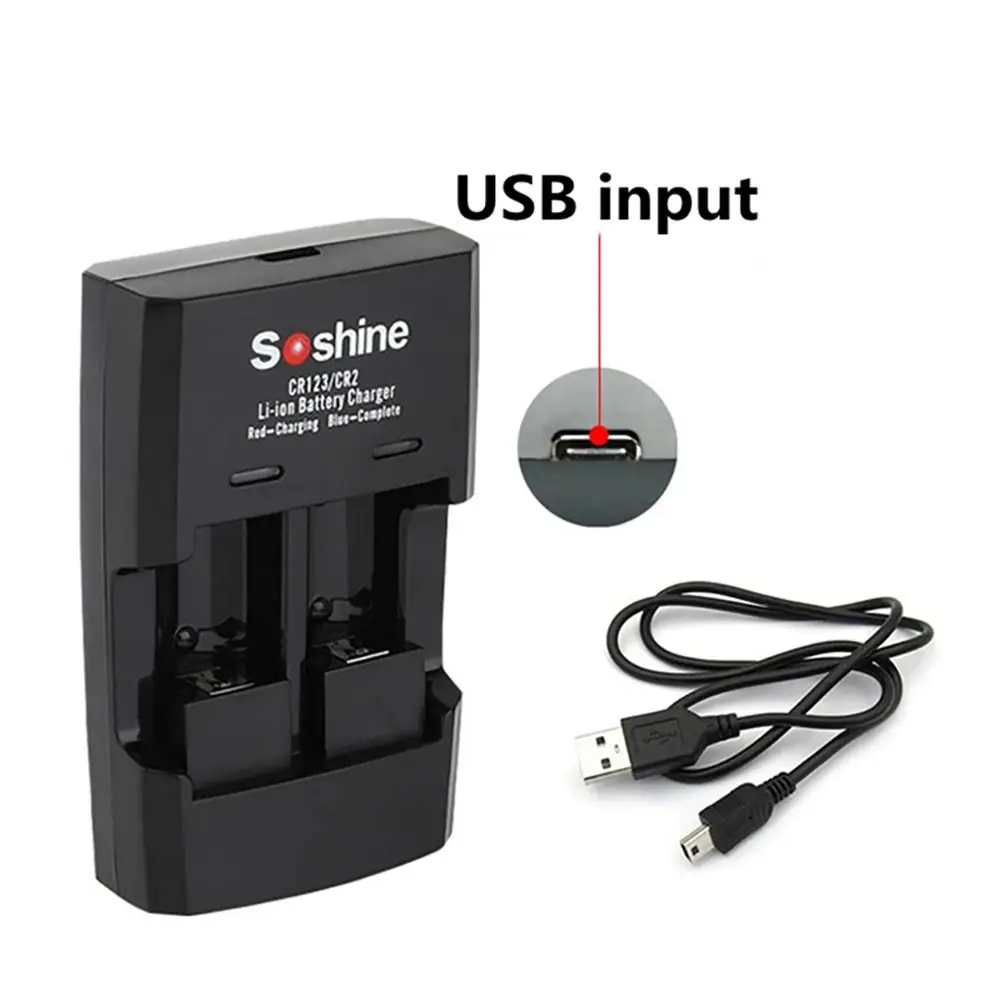 Caricabatteria Usb Universale Cr123/Cr2 15266 14250 Caricabatteria Doppio Caricabatterie Usb