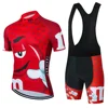2024 Cartoon Cycling Clothing Men Short Sleeve MTB Ropa Ciclismo Breathable Summer Sportswear Outdoor Bicycle Clothes Bib Shorts 1