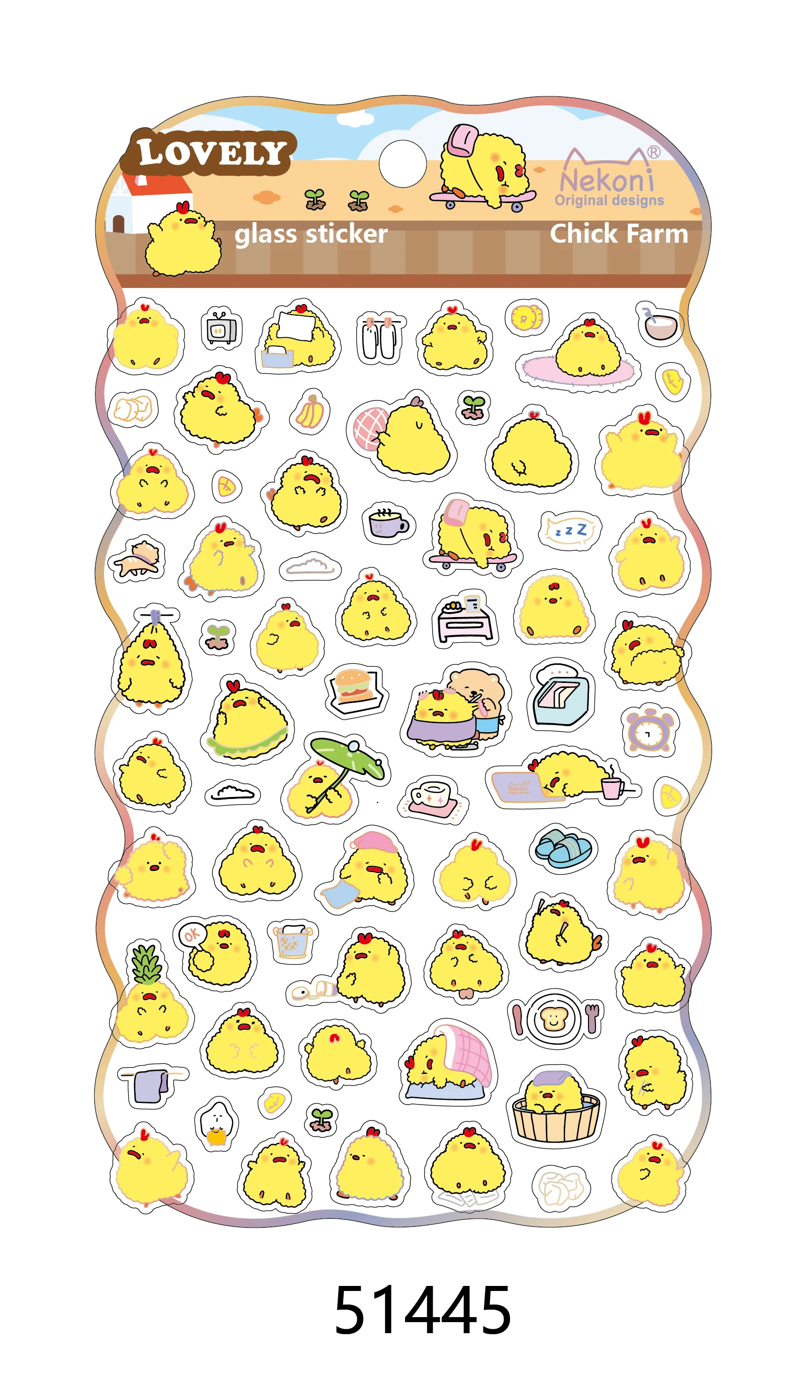 Charming Laser Glass Stickers for Scrapbooking & Journals