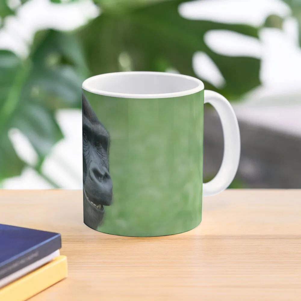 

Gorilla Lope Sitting In The Green Summer Grass Coffee Mug Travel Cups Of Mug