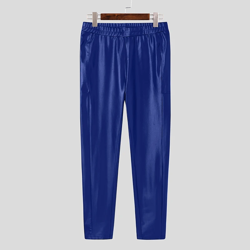 Incerun homens sexy magro sólido pantalons moda