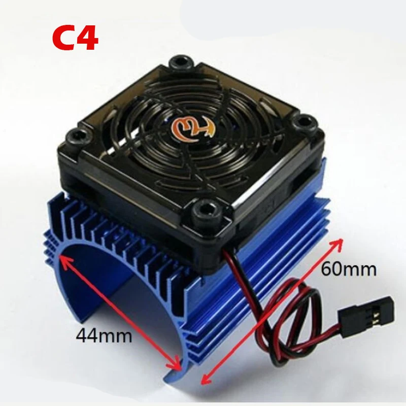 Kit radiateur Hobbywing détaillé, pales du ventilateur et ailettes de refroidissement.