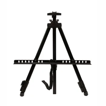 Cavalletto per schizzi regolabile Triangolo nero argento Cavalletto per schizzi da disegno Scaffale per attrezzi Espositore in lega di alluminio Mostra d'arte