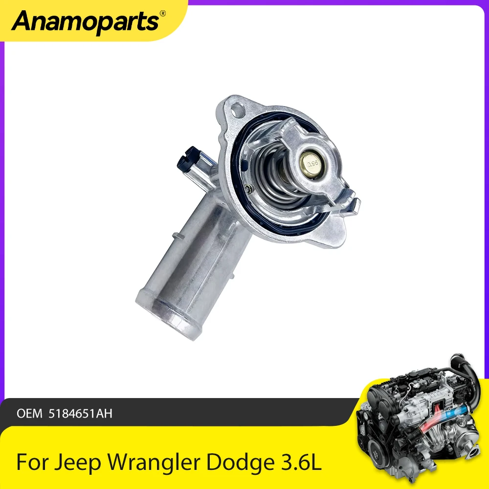 Engine Parts Thermostat Housing Fit 3.6 L Gas For Jeep Grand Cherokee Wrangler Dodge Durango 3.6L V6 DOHC 2010-5184651AG