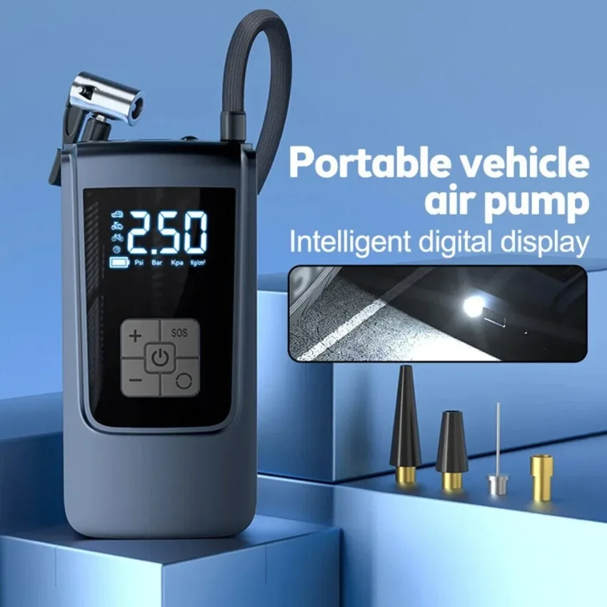 2024 New Arrival  Automobile High-power Tire Vehicle Mounted Inflation Electric Pump Wireless Portable Car Air Pump