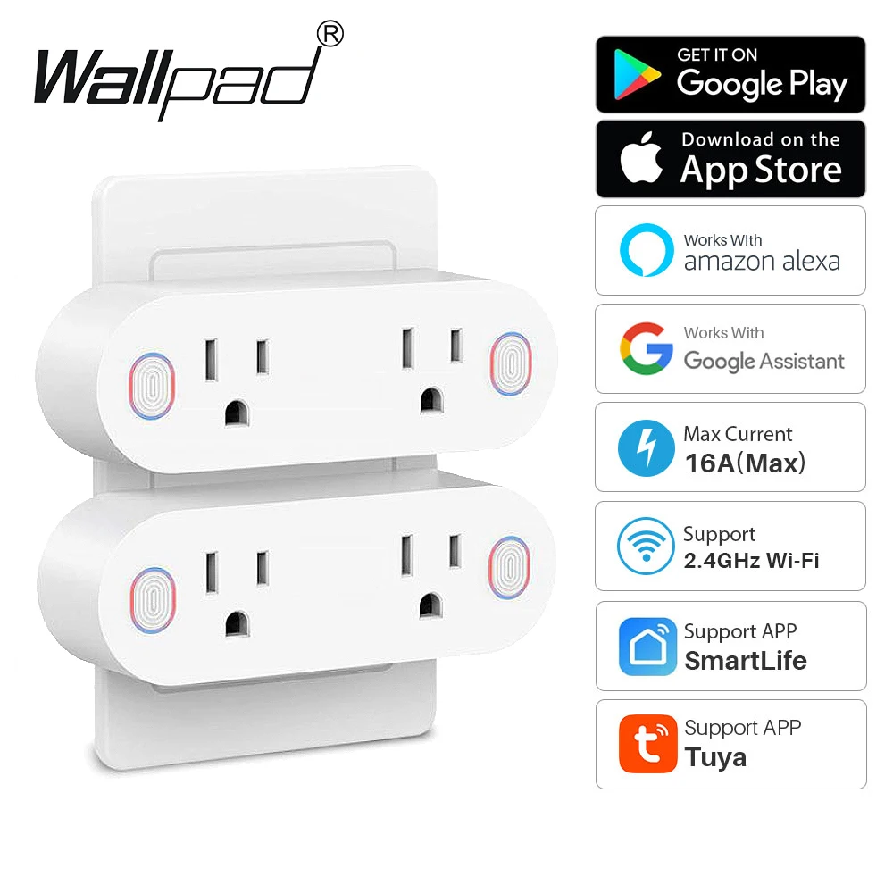 alexa smart double wifi plug with