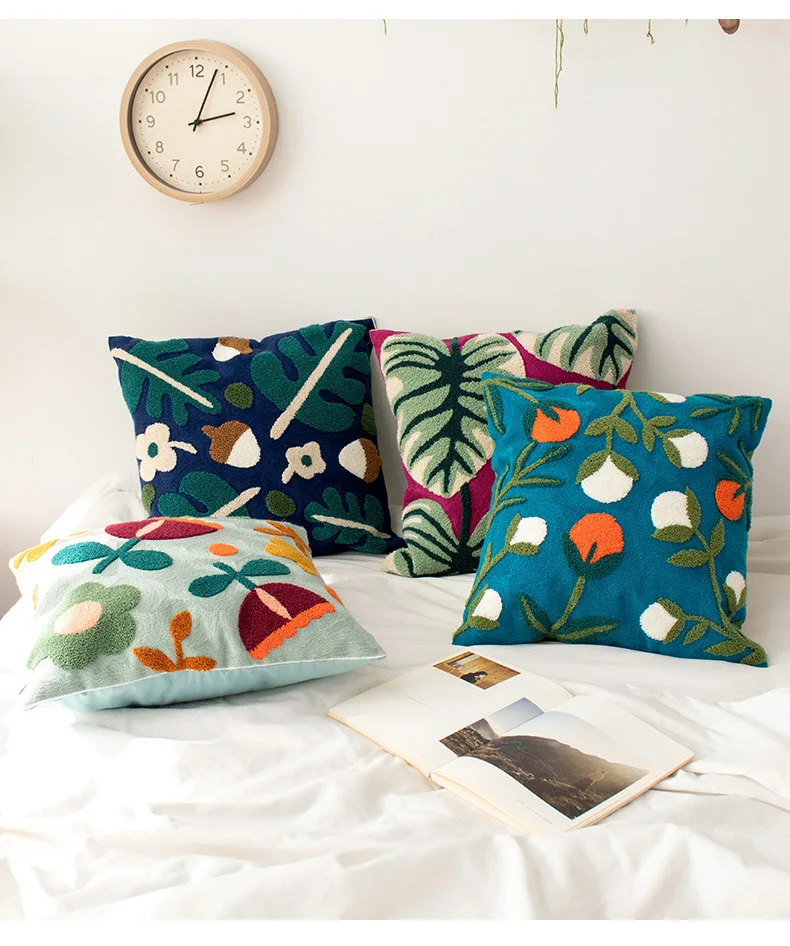 

Home Decor Lovely Tropical Plants Palm Leaves Animal Pattern Boho Cushion Cover Pillow Case For Living Room Sofa Couch