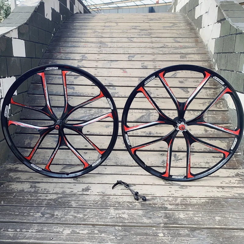 LANXUANR Mountainbike-vork 26/27,5/29 inch, rebound-instelling, 100 mm veerweg, 9 mm as, schijfrem