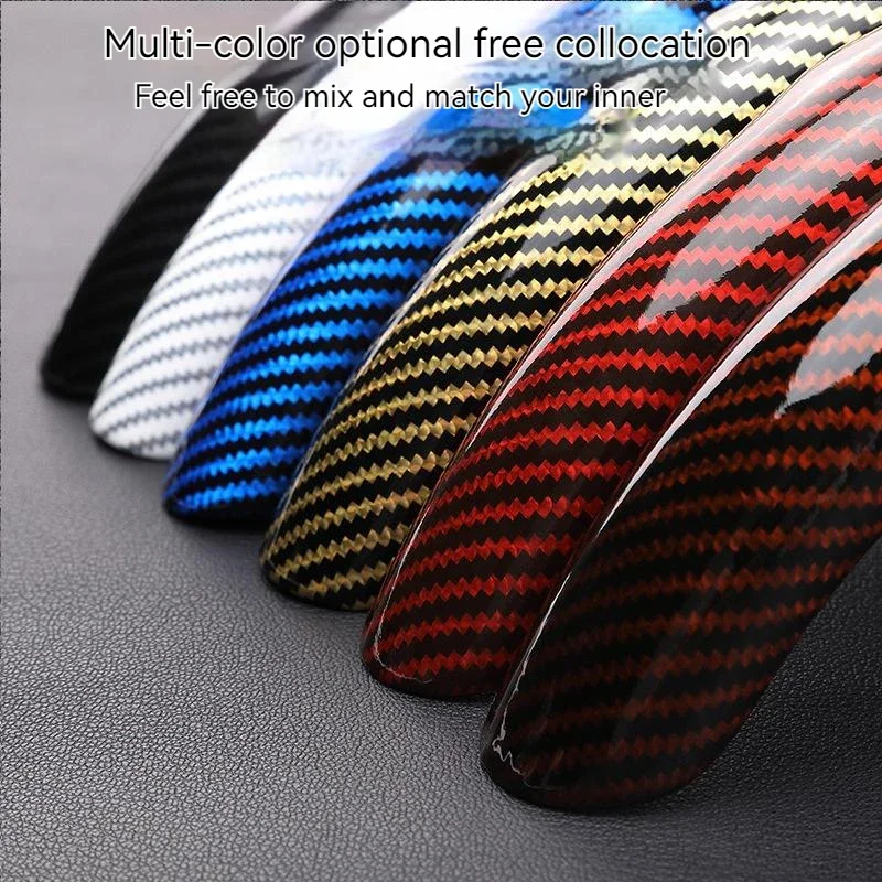 Steering Wheel Cover 36cm Carbon Fiber Non-slip Sports Ultra-thin Summer Auto Handle Protective Type D