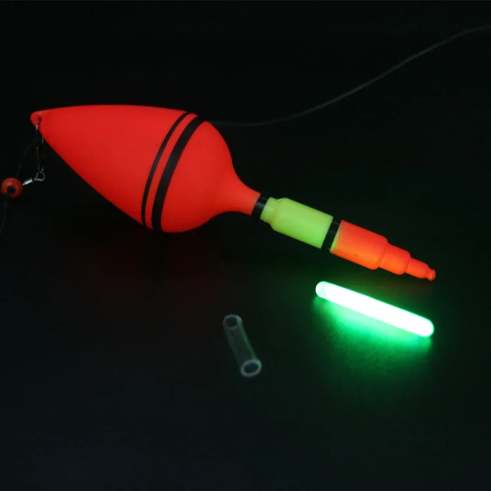 2pcs Sea bass floating sea pole floating fluorescent rod plastic big belly floating