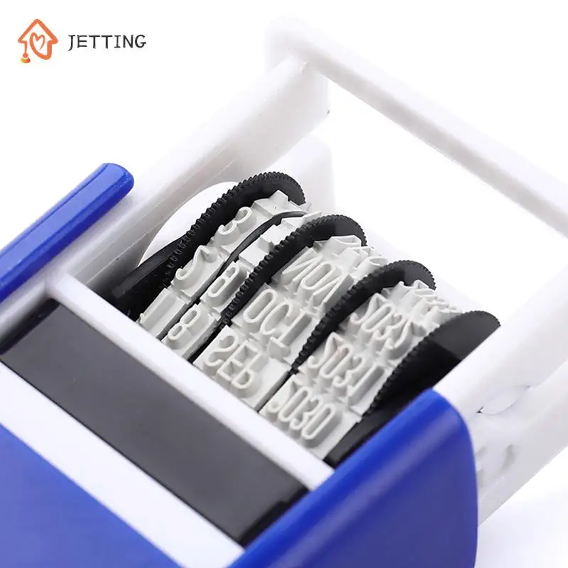 셀프 잉킹 날짜 스탬프, 사각형 다색 영어 씰, DIY 스크랩북 라벨, 문구류 학교 사무용품, 1 개