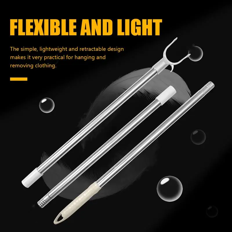 Adjustable Splicable Clothes Rod Extendable Aluminum Pole Clothing Hanger Wardrobe Rack Drying Racks Home Storage ganization 3