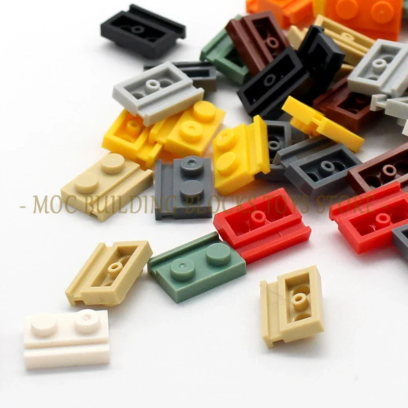 

50pcs/bag MOC Parts 32028 Plate Modified 1x2 with Door Rail Classic Building Brick Blocks Creative Compatible Accessories Toys