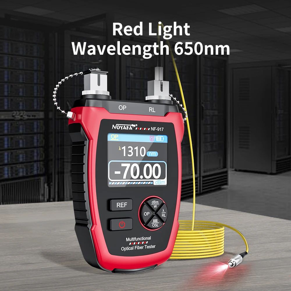 NOYAFA Optical Power Meter Fiber Optic Tester VFL REF FC SC Visual Fault Locator Light Attenuation Measurement