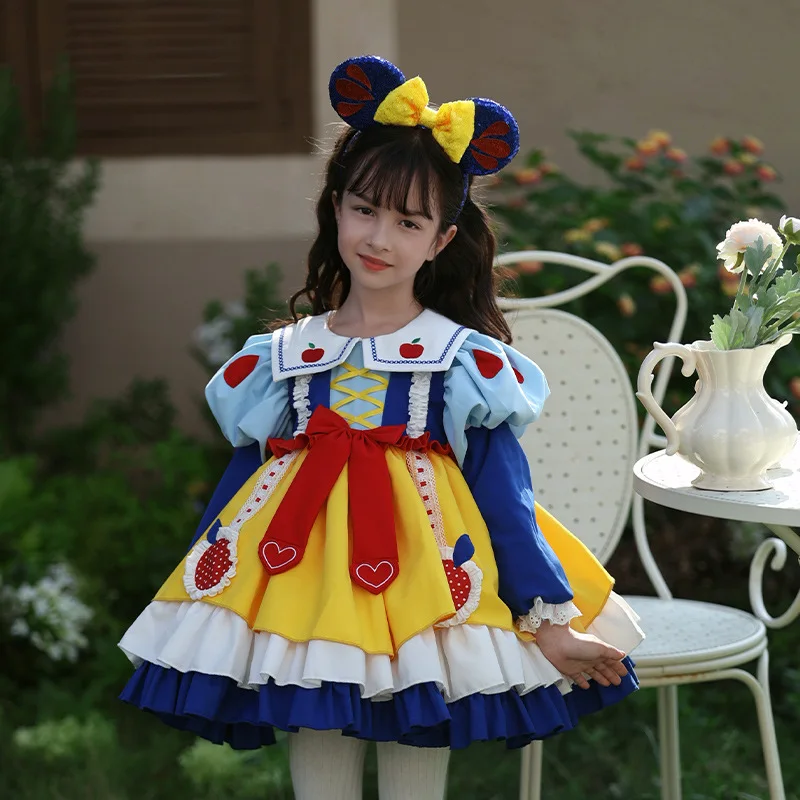 

Children Lolita Princess Skirt Girl Cosplay Costumes Puffy Dress Kids