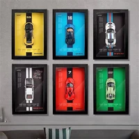 1:32 Photo Frame Version Alloy Metal Sports Car Model Simulation Racing Car Model 3D Hanging Painting Kids Toys Gifts Decoration 1