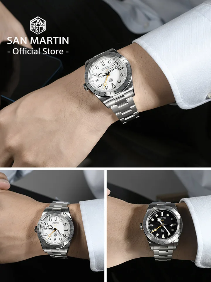 サンマーティン 新型 39mm NH34 BB GMT 自動巻き機械式腕時計 スポーツ