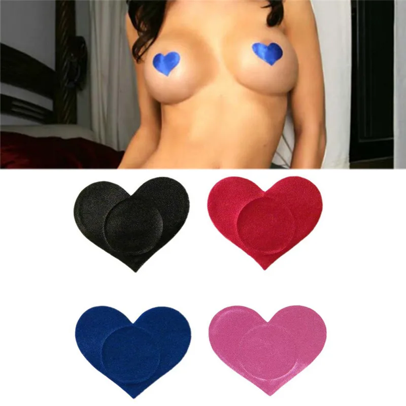 

1Pair Sex Product Sexy Sequin Nipple Covers With Tassels Heart Shape Nipple Stickers Pasties Chest Stickers