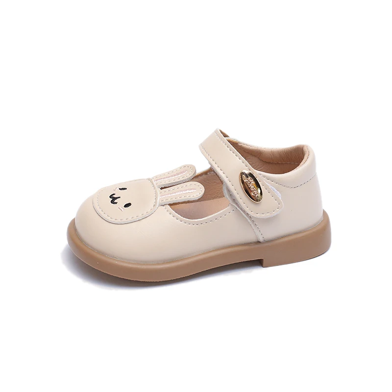 New Spring Cute Bunny and Carrot Patch Children Casual Shoes for Girls Non-slip Kids Shoes Hook & Loop Breatheable Non-slip