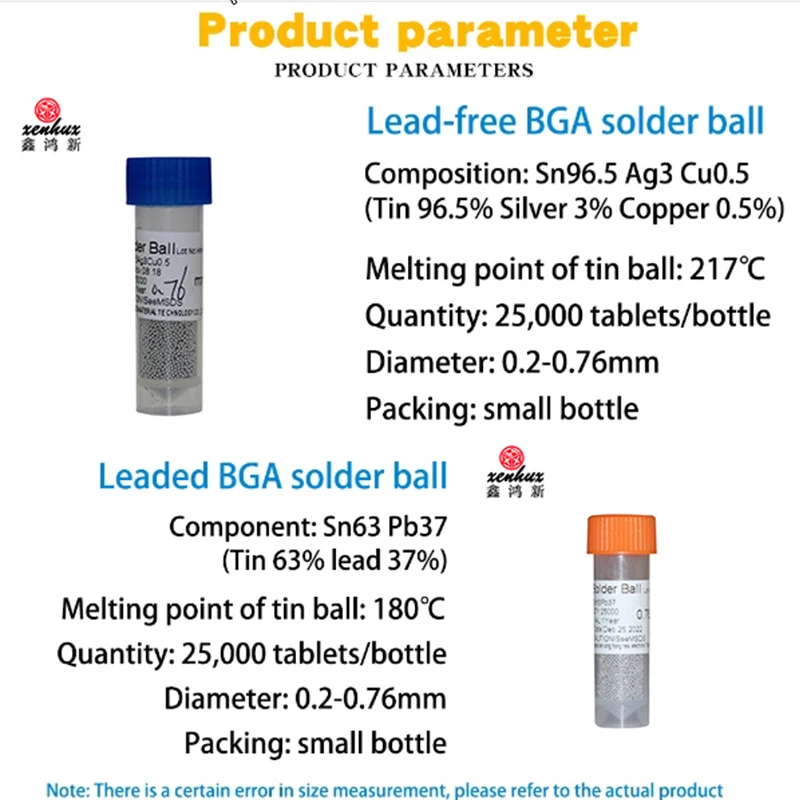 BGA Welding Balls Leaded Tin Beads 25K Particles 0.2/0.25/0.3/0.4/0.45/0.5/0.6/0.76mm for PCB Rework soldering wire soldering tin wire welding wires