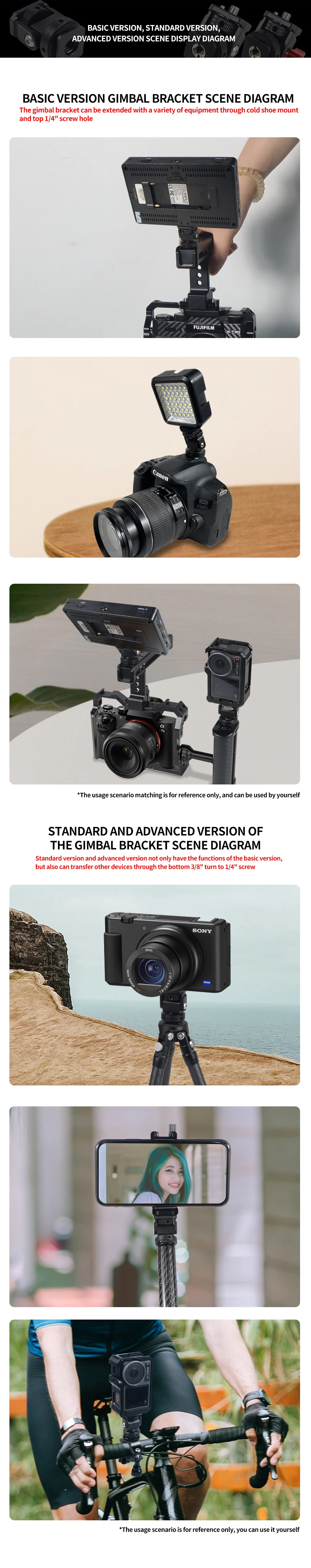 Monitor EVF Stand Holder Cold Shoe Mount for Camera Field Monitor Microphone Hot