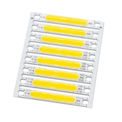 40pcs A LOT 3W 5W Full Power COB LED Light Chip DC11V DC15V 300mA LED COB Bar For Flashlight Wall Lamps lights Tube DIY