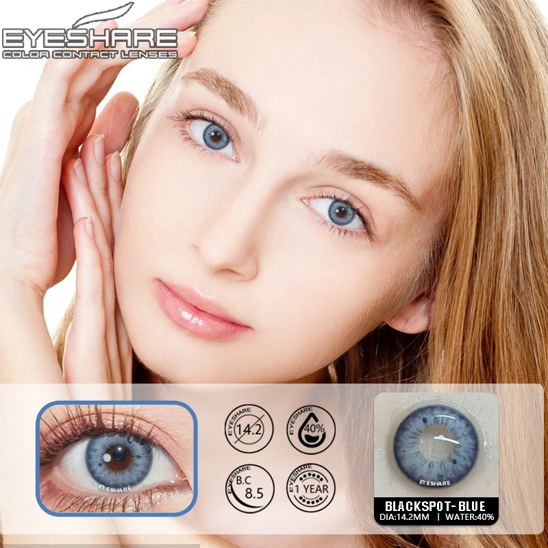 EYESHARE 1 Pair Color Contact Lenses for Eyes Beautiful Pupil Contact Lens Yearly Use Cosmetic Beauty Eye Lenses Colored Lenses