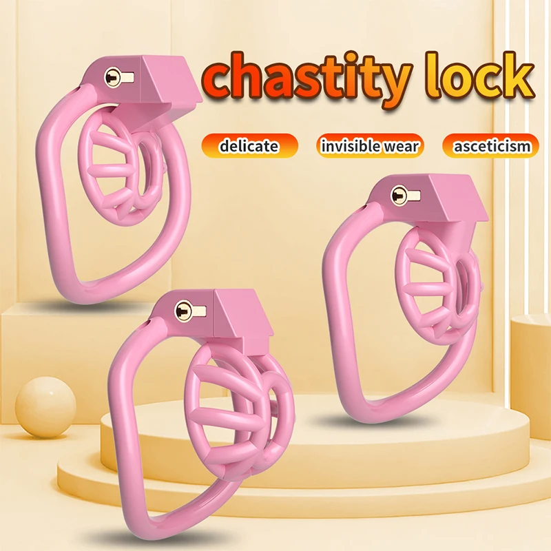 Penis Chastity Cage Set With 3 Size Cock Ring Chastity Lock Sex Toy For Men
