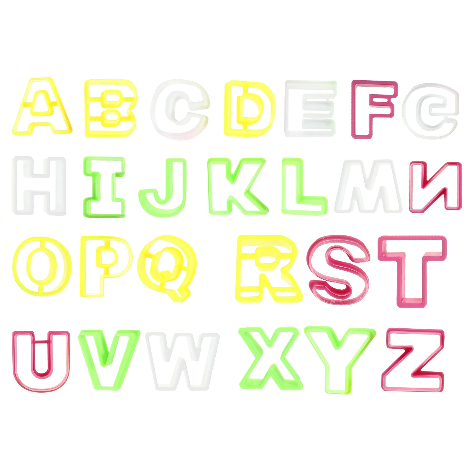 

26 PCS Animal Crackers Alphabet Biscuit Mold Letter Cutting Machine Cookie