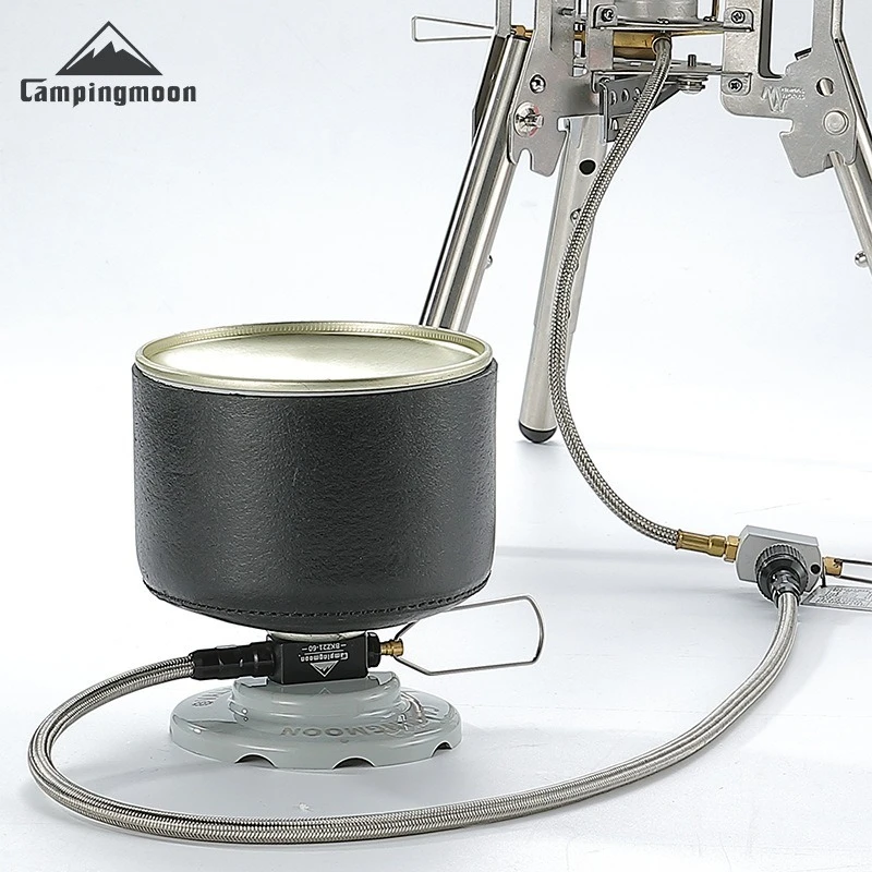CAMPINGMOON Camping can be done with Inverted High-altitude Flat Gas Cylinders,Stoves,Extension Pipes with Valves, and Gas Pipes