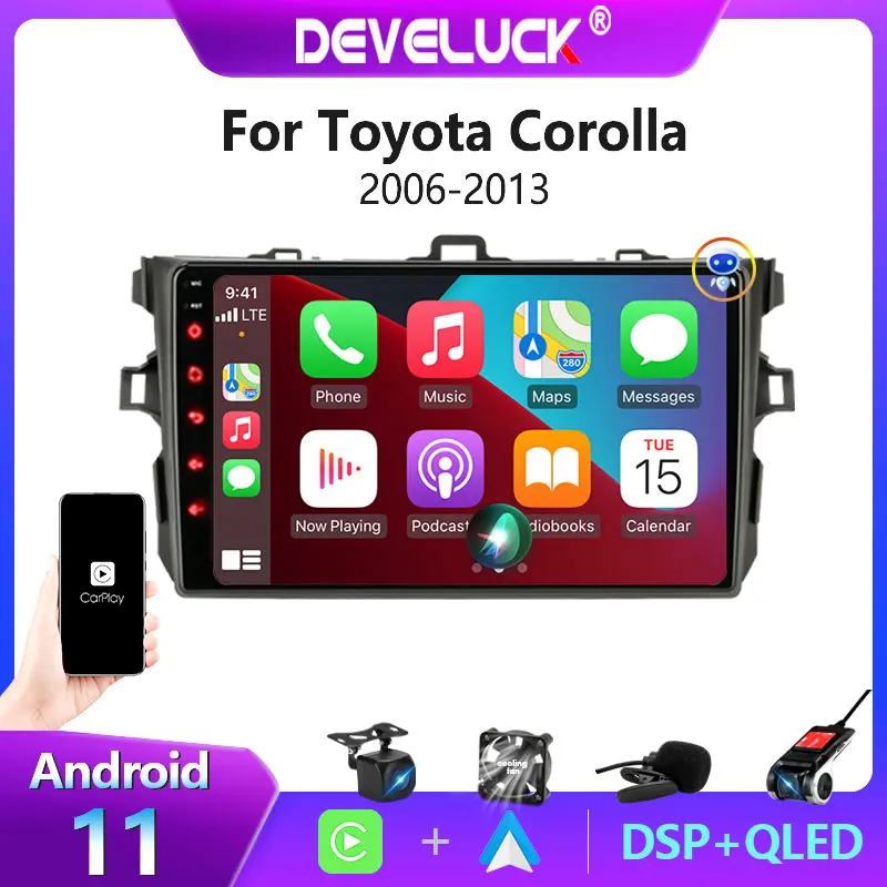 2 Din Android 11 Car Radio For Toyota Corolla E140/150 20062013