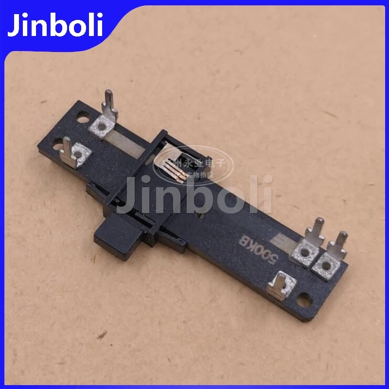 2PCS 40MM 4CM Straight Slide Potentiometer Resistor B500K Horizontal 5Pins Mixer Fader 500KB 500K Ohm Handle Length 4MM