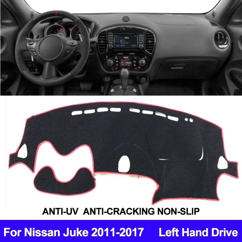 

Коврик для приборной панели автомобиля, коврик для приборной панели для Nissan Juke 2011 2012 2013 2014 2016 2017, защита от УФ-лучей, строительный коврик, ковер