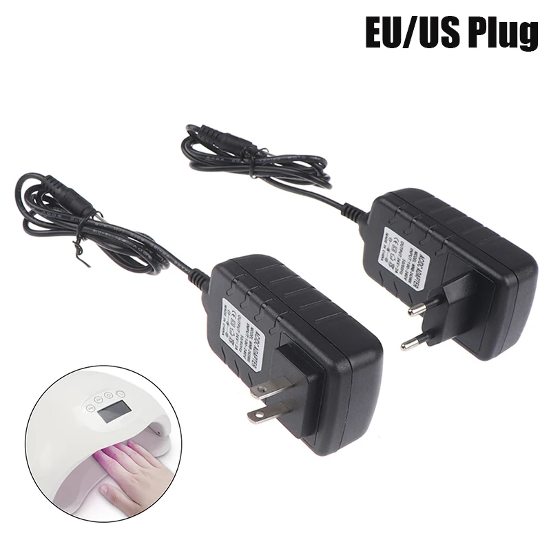 UV LED 램프 네일 건조기 네일 아트 도구용 고속 충전 24V 2A 전원 공급 장치 어댑터 1개