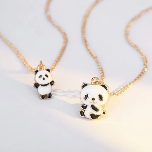 Panda Bear Necklace Gold Bear Charm Panda Gifts Gold Panda 